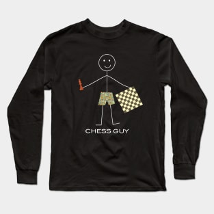 Funny Mens Chess Player Long Sleeve T-Shirt